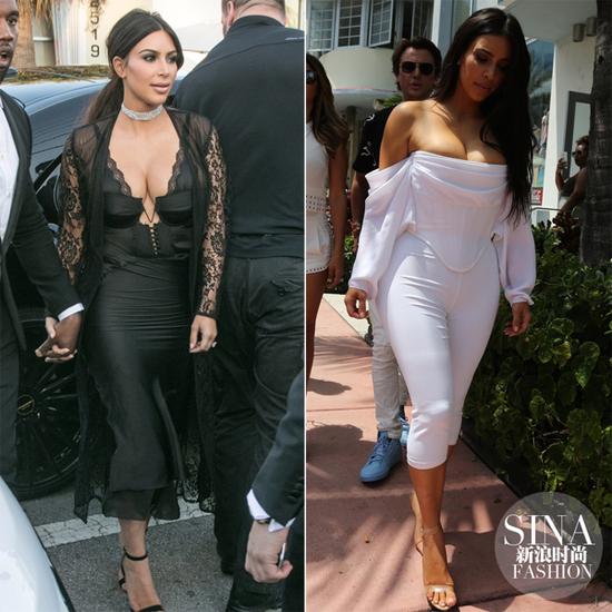 沒有孕肚的金-卡戴珊也會高級的秀性感，偶爾還扮個小清新