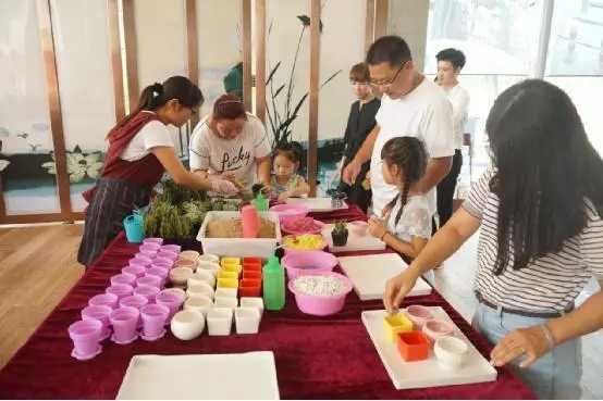 多肉植物手工DIY——到場參與活動(dòng)的嘉賓親手為家人制作愛的信物