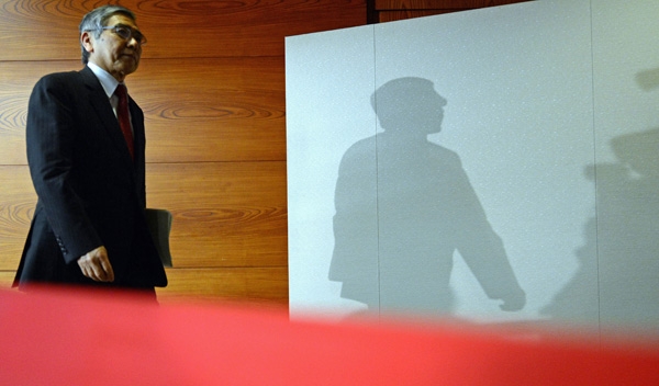 2013年4月4日，日本東京，日本央行行長(zhǎng)黑田東彥。