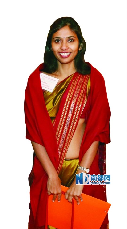 被美國(guó)拘押的印度駐紐約副總領(lǐng)事德夫亞尼·科布拉加德。