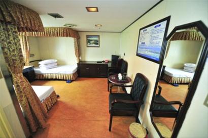 “椰香公主”號(hào)內(nèi)部設(shè)施。據(jù)記者了解，高端的豪華商務(wù)艙、特等艙、一等艙都被用于公務(wù)接待。 /CFP