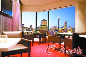 酒店客房一景。