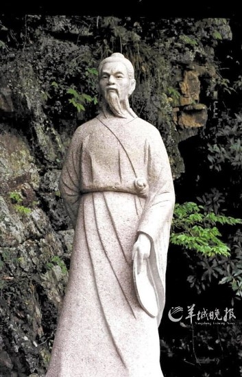 徐霞客在浙江臺(tái)州天臺(tái)山的塑像。
