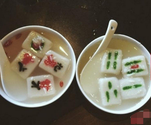 來碗清一色！火鍋店推出創(chuàng)意麻將湯圓