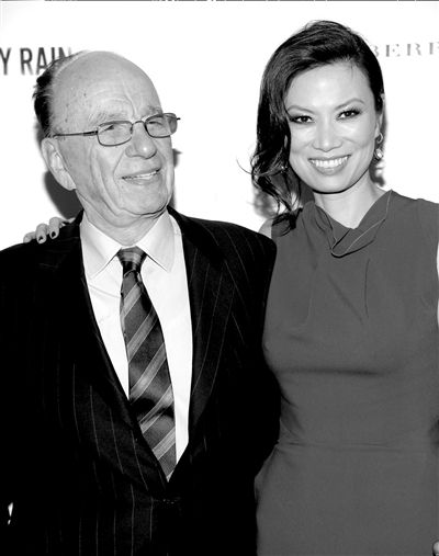 默多克與鄧文迪（2009年資料圖）。圖/東方IC