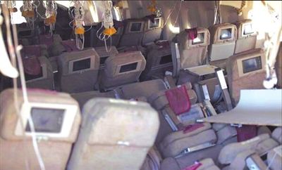 7日，美國舊金山，失事客機(jī)內(nèi)景曝光。圖/CFP