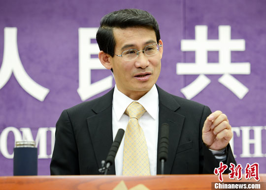 10月17日，中國商務(wù)部舉行例行發(fā)布會，介紹1-9月中國商務(wù)運行情況。圖為商務(wù)部新聞發(fā)言人沈丹陽。