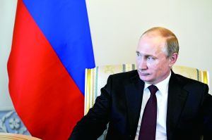 普京時隔10天來首次公開露面，3月16日，他在圣彼得堡會見吉爾吉斯斯坦總統(tǒng)阿坦巴耶夫。