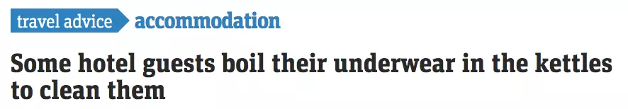 太惡心！女游客竟用酒店燒水壺煮自己的臟內(nèi)褲