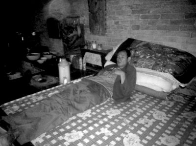 昨晚，張會英的丈夫接受采訪。記者 懷若谷/攝