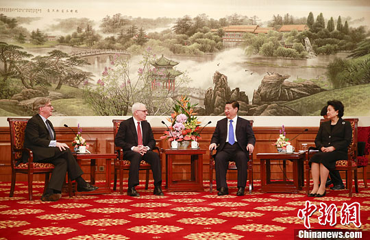 10月23日，中國國家主席習近平在北京釣魚臺國賓館會見清華大學經濟管理學院顧問委員會海外委員。