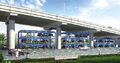 河醫(yī)立交立體停車場(chǎng)效果圖