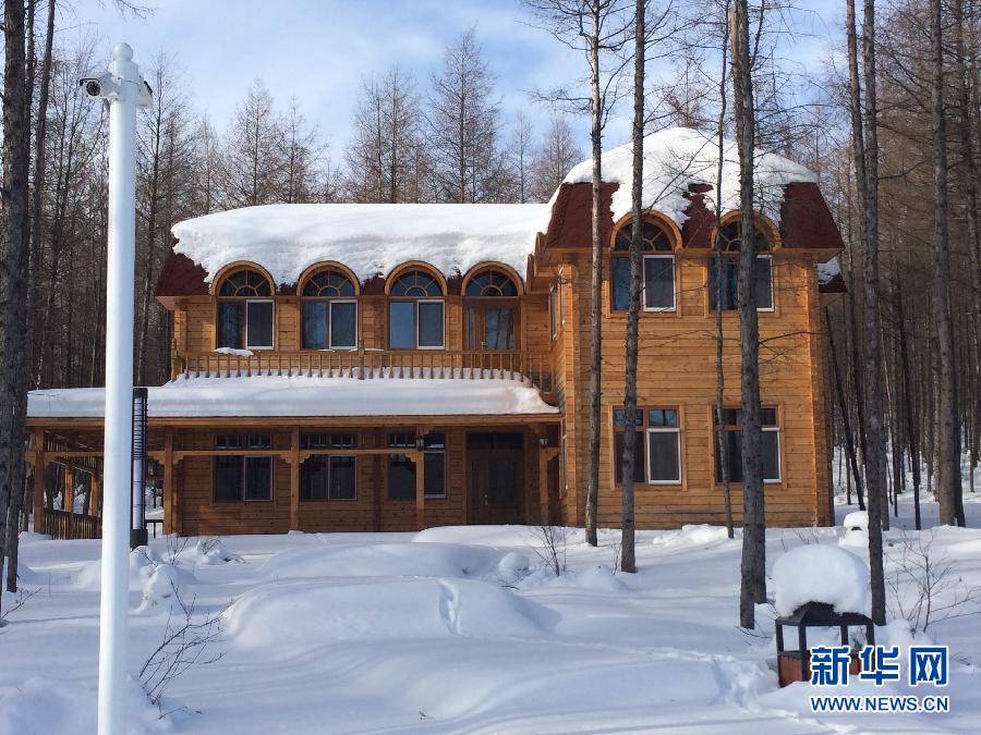 穗豐園里的高檔木制別墅（2013年12月8日攝）。新華社記者程子龍攝