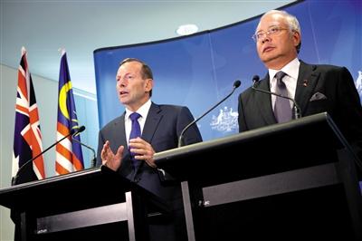 3日，澳大利亞珀斯城區(qū)，澳大利亞和馬來(lái)西亞兩國(guó)總理舉行聯(lián)合發(fā)布會(huì)。