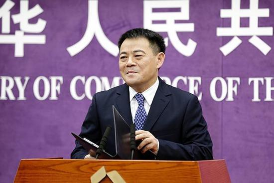 商務(wù)部發(fā)言人孫繼文。資料圖