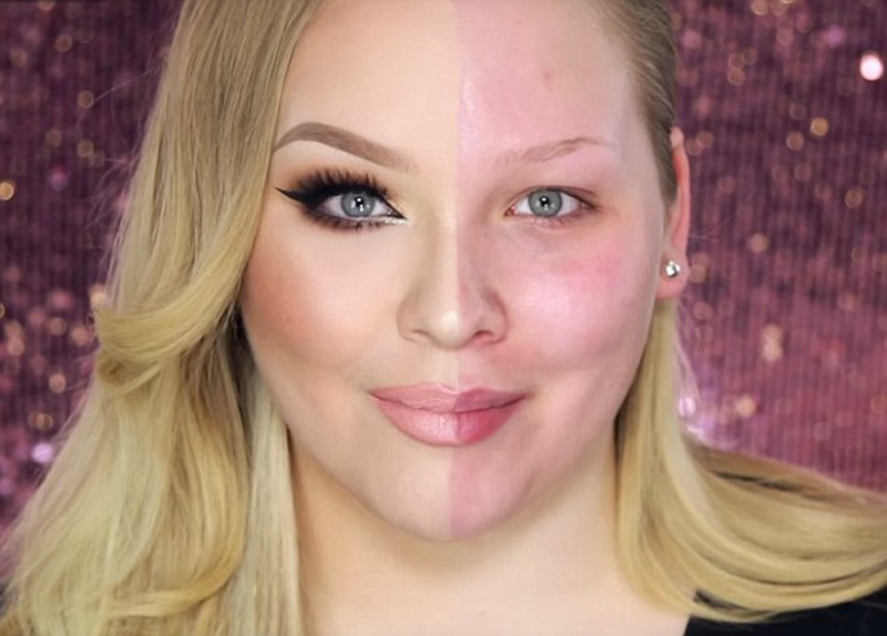 尼基左右臉的巨大差距讓網(wǎng)友驚呼看到了“化妝的神奇力量”。