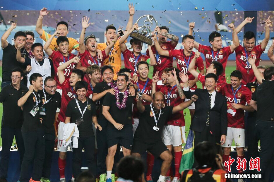 恒大隊(duì)主場(chǎng)1球獲勝，三年內(nèi)第二次獲得亞冠冠軍。