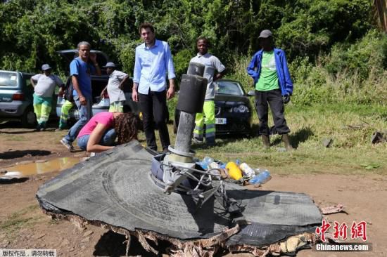 新發(fā)現(xiàn)的疑似馬航MH370殘骸。