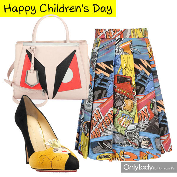 卡通印花最減齡 傘裙時(shí)髦過(guò)六一