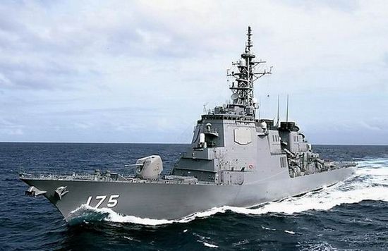 資料圖：日本宙斯盾級(jí)導(dǎo)彈驅(qū)逐艦妙高號(hào)(DD175)。